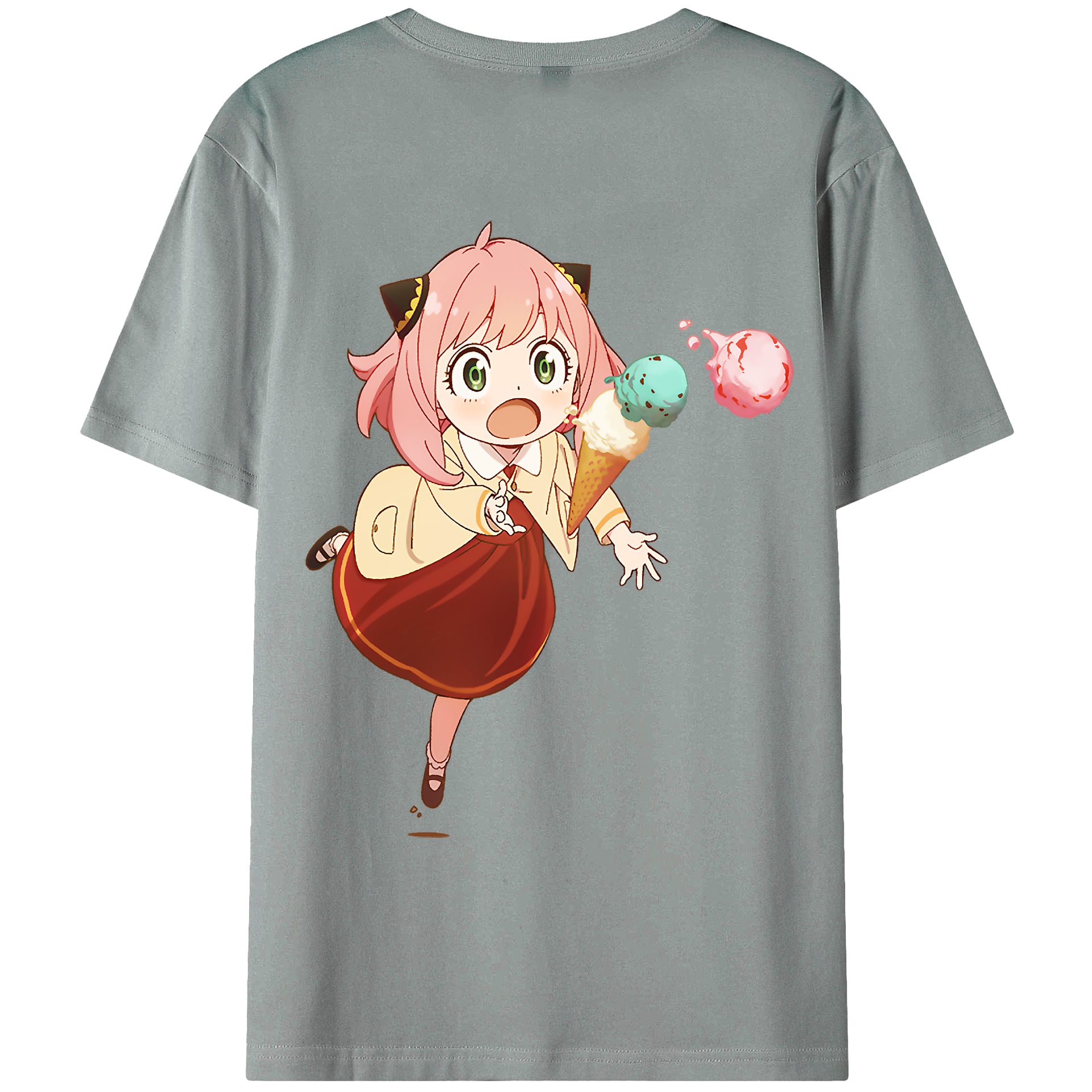 （画像用） SPY×FAMILY间谍家家酒 綿100％ メンズ半袖Tシャツ（バックプリント） 通気性
